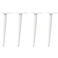 Berkfield Home Coffee Table Legs Conical Shape 4 pcs White 30-31 cm Steel