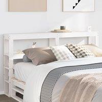 Berkfield Home Headboard with Shelves White 120 cm Solid Wood Pine