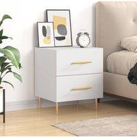 Berkfield Home Bedside Cabinet White 40x35x47.5 cm Engineered Wood