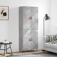 Berkfield Home Highboard Concrete Grey 69.5x34x180 cm Engineered Wood