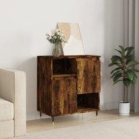 Berkfield Home Sideboard Smoked Oak 60x35x70 cm Engineered Wood in Brown | Size: 60 x 35 x 70 cm
