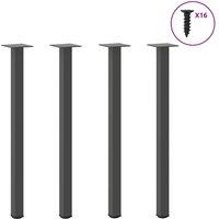 Berkfield Home Coffee Table Legs 4 pcs Anthracite 72-74 cm Steel in Black