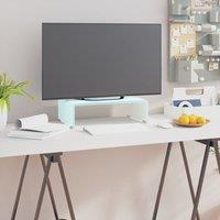 Berkfield Home TV Stand/Monitor Riser Glass Green 40x25x11 cm | Size: 40 x 25 x 11 cm