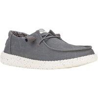 Hey Dude Women's Wendy Canvas Shoe in Dark Grey | Size: 4