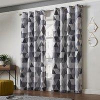 Luxury Living Mal Room Darkening Ring Top Curtains in Grey | Size: 168 cm width x 229 cm drop