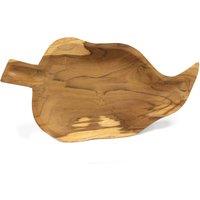 KDMD Teak Leaf Shaped Bowl - aprox 32cm in Brown