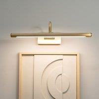 ValueLights Alana Single Picture Wall IP44 Rated Bathroom Integrated LED Wall Light in Gold