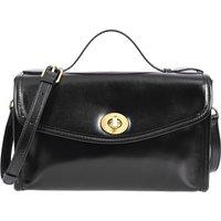 House of Leather Women's Womens Real Leather Handbag Small Cross Body Shoulder Bag Havana Red in Black