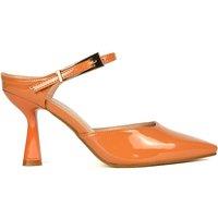 XY London Women's 'Daisy-May' High Heel Mules With Pointed Toe in Peach | Size: 6