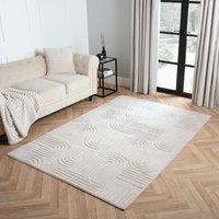 OHS Tufted Arches Rug Soft Floor Carpet Non Slip Area Mat in Stone | Size: 160 cm x 230 cm