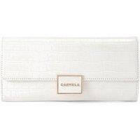 Carvela Women's 'Jessica Clutch' Croc Print Bag in Cream