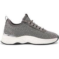 Carvela Women's 'Swift Jewel Runner' Fabric Trainers in Silver | Size: 3