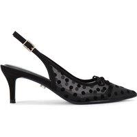 Carvela Women's 'Positano Sling Low' Fabric Heels in Black | Size: 3