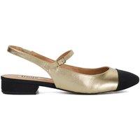 Dune London Women's 'Hayes' Leather Ballet Pumps in Gold | Size: 3