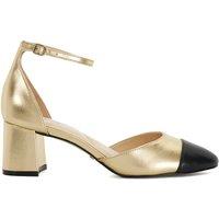 Dune London Women's 'Careless' Leather Strappy Heels in Gold | Size: 3