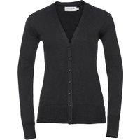 Russell Collection Women's Knitted Cardigan in Black | Size: 3XL