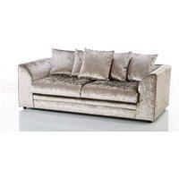 Snugg Furniture UK Limited Aurora Crushed Velvet 3 Seater Sofa in Light Beige