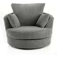 Snugg Furniture UK Limited Milo Swivel Chair Jumbo Cord Fabric in Grey