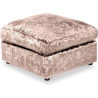 Snugg Furniture UK Limited Aurora Crushed Velvet Footstool in Light Beige