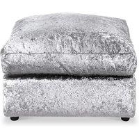 Snugg Furniture UK Limited Aurora Crushed Velvet Footstool in Silver