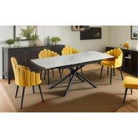 Kairo Marble Pattern Sintered Stone Dining Room Table