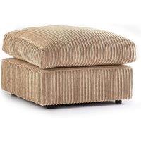Snugg Furniture UK Limited Milo Jumbo Cord Fabric Footstool in Light Beige