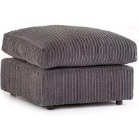 Snugg Furniture UK Limited Milo Jumbo Cord Fabric Footstool in Grey