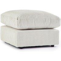 Snugg Furniture UK Limited Milo Jumbo Cord Fabric Footstool in Cream