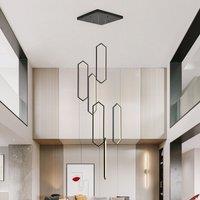 6 - Light LED Dimmable Chandelier Long High Ceiling Cluster Pendant