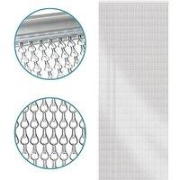 Homefront Aluminium Fly Screen Heavy Duty Chain Curtain, Protects Against Flies, Wasps & Insects in Silver