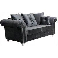 Snugg Furniture UK Limited Raven Plush 2 Seater sofa Button Arms in Grey