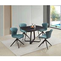 DS Living Arden Black & Grey Intertwined Stone Ceramic Dining Room Table | Size: 180 cm x 90 cm