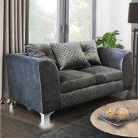 Snugg Furniture UK Limited Stork Plush Velvet 2 Seater Sofa in Grey