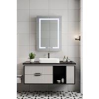 Rectangular 1 Door LED Dimmable Mirror Storage Cabinet
