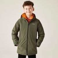 Regatta Farbank Hooded Waterproof Breathable Insulated Jacket in Olive | Size: 4-5