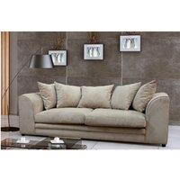 Snugg Furniture UK Limited Kaspo 3 Seater Fabric Sofa in Beige