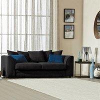 Snugg Furniture UK Limited Milo Jumbo Cord 3 Seater Sofa in Black