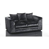 Snugg Furniture UK Limited Aurora Crushed Velvet 2 Seater Sofa in Black