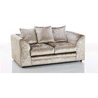 Snugg Furniture UK Limited Aurora Crushed Velvet 2 Seater Sofa in Light Beige