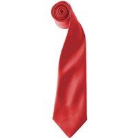 Premier Men's Colours Satin Clip Tie Pack of 2 in Red