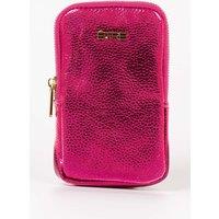 Etre Women's Faux Leather Zip Glasses Case - Hot Pink