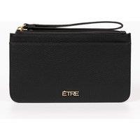 Etre Women's Tate Passport Holder Clutch Wallet - Black, Pebbled Faux Leather in Black