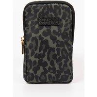 Etre Women's Zip Glasses Case Khaki Leopard Print