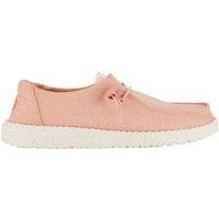 Hey Dude Women's 'Wendy Canvas' Slip On Shoes in Pink | Size: 7