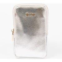 Etre Women's Faux Leather Zip Glasses Case - Silver