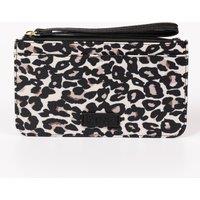 Etre Women's Tate Passport Holder Clutch Wallet - Cream Leopard Print, Nylon
