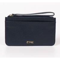 Etre Women's Tate Passport Holder Clutch Wallet - Navy Blue, Pebbled Faux Leather