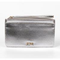 Etre Women's Tate Passport Holder Clutch Wallet - Silver, Pebbled Faux Leather in Silver