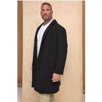BadRhino Men's Collar Design Formal Overcoat in Black | Size: XL