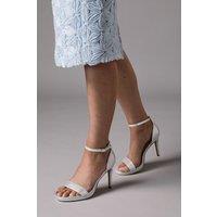Coast Women's Talia Metallic Textile Platform High Heel Sandals in Silver | Size: 7